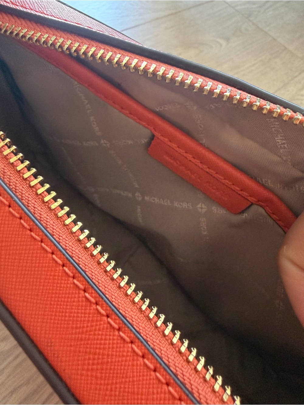 Michael Kors Genuine | Brand New| Saffiano Leather Cossbody bag | Coral Orange 🧡 - Picture 9 of 14